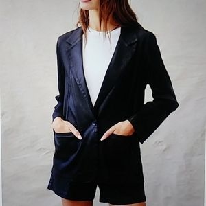 NWT Bella Dahl Black Coated Sloane Unstructured Blazer size small